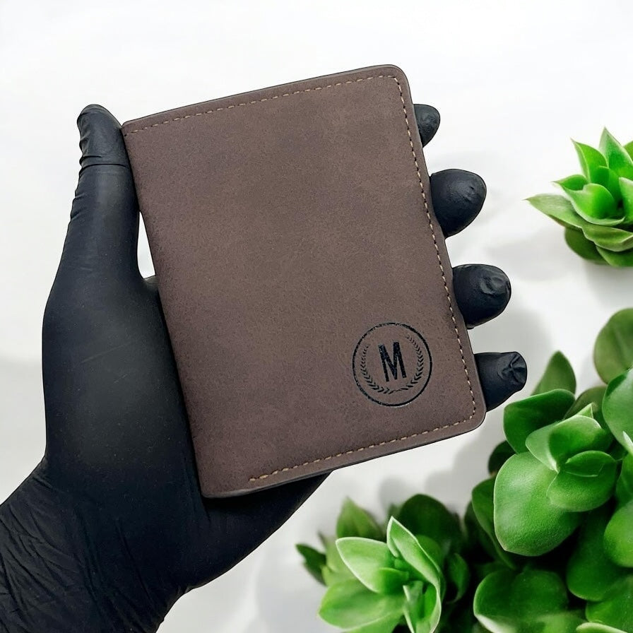Vertical “M” Dark Brown Wallet