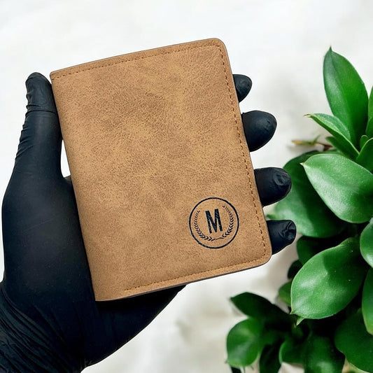 Vertical “M” Brown Wallet