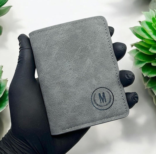 Vertical “M” Grey Wallet