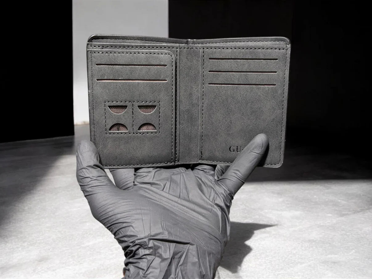 Vertical “M” Black Wallet