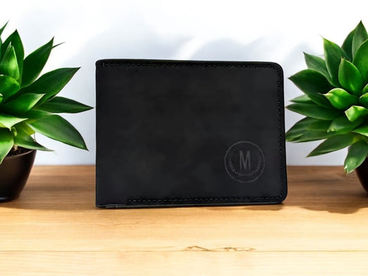 Horizontal “M” Black Wallet