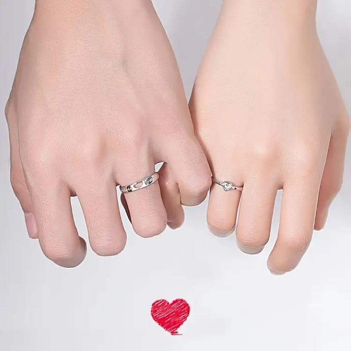 LOVE HEART COUPLES RINGS